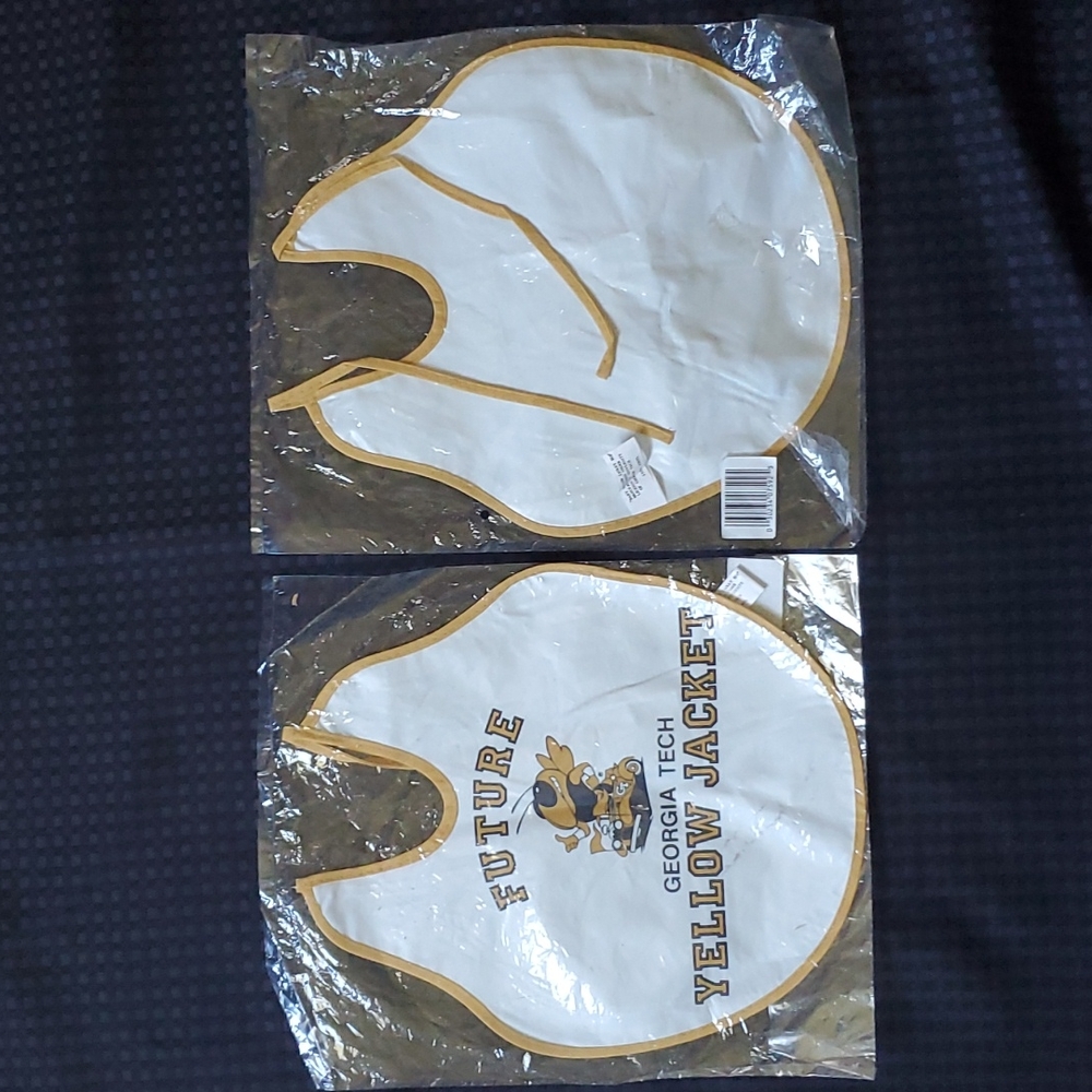 Georgia Tech, Yellow Jacket, baby, bib, vinyl, college, GT, unisex
